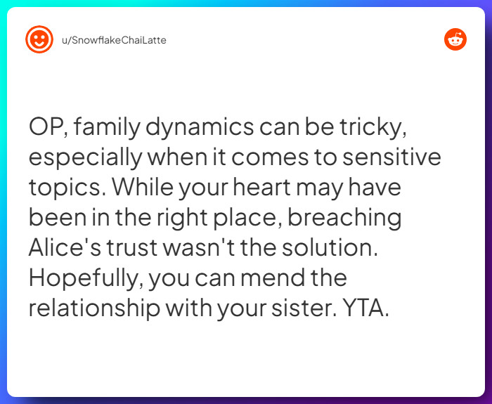 Comment from u/SnowflakeChaiLatte