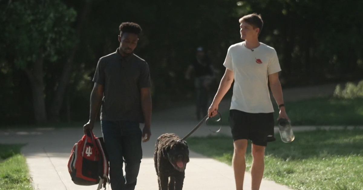 A random Indiana backpack on a Texas trail led one graduate to a former football star who had lost almost everything