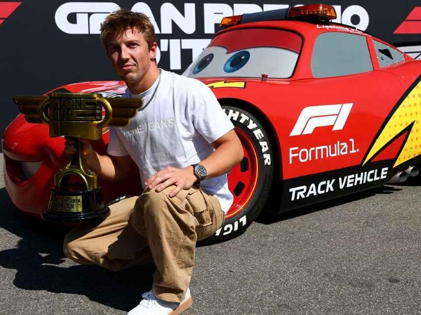 Lightning McQueen rolled into Monza as an official Formula 1 track car