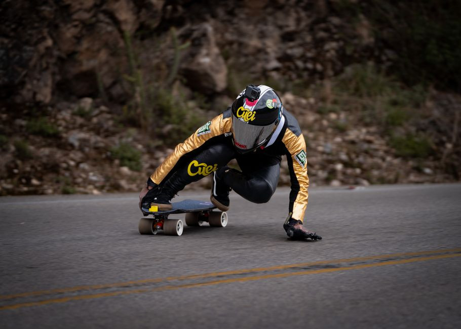 Why Diego Poncelet did not stop after 91.27mph and came back to set a 94.34mph skateboard record