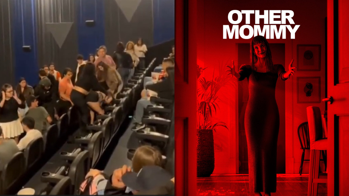 A horror screening turned into a real life evacuation after a row over cinema seats ended in pepper spray
