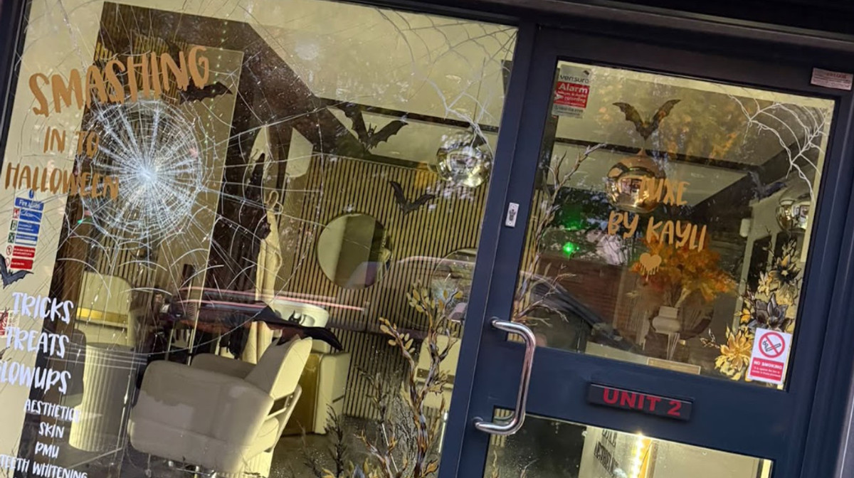 A Salon Owner Turned a £2,000 Smashed Window Into the Most Unlikely Halloween Display