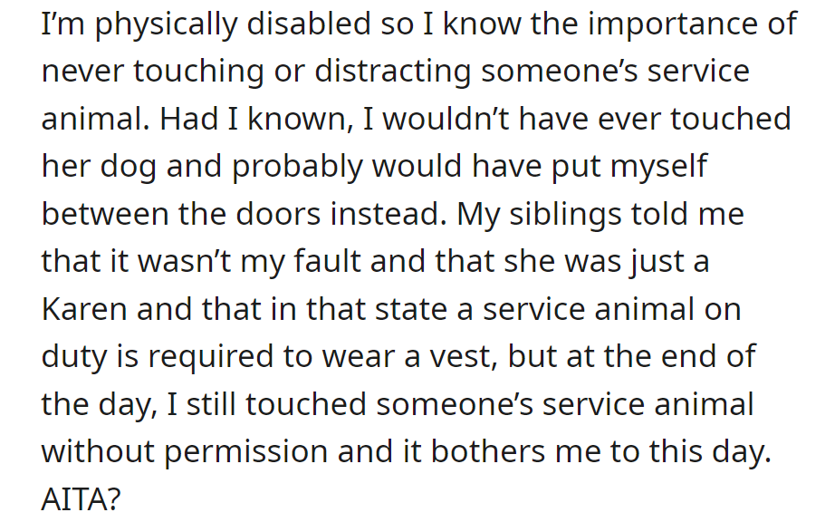 OP felt remorseful despite their good intentions.