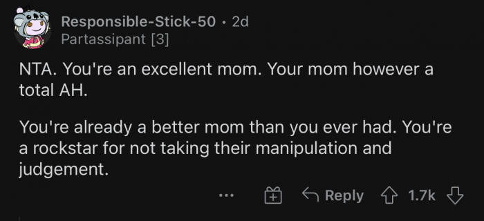 Props to OP for not taking their judgment and manipulation.