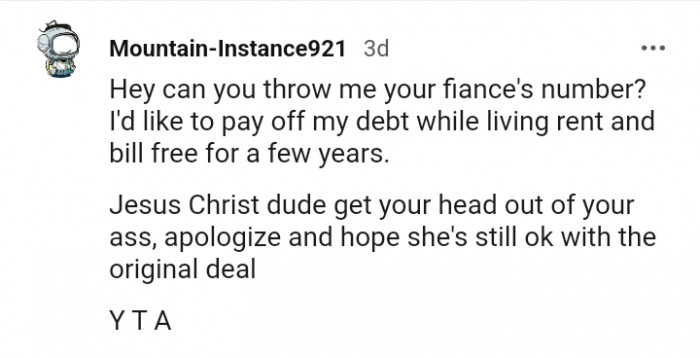 Better hope she's still okay with the plan