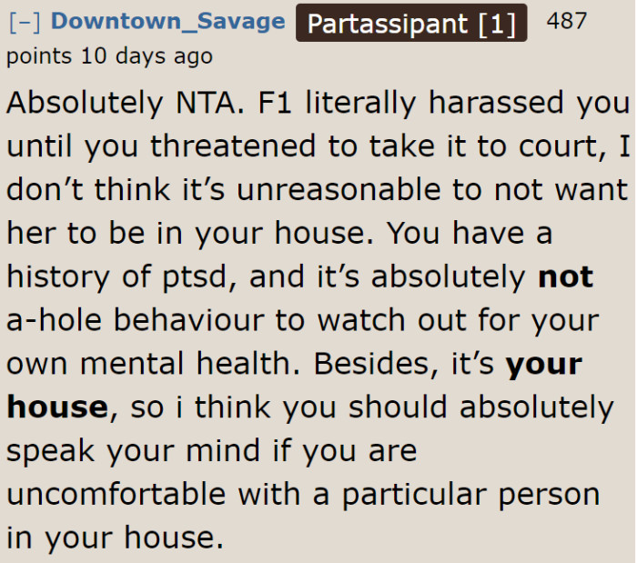 Protecting one's mental health is not a-hole behavior.