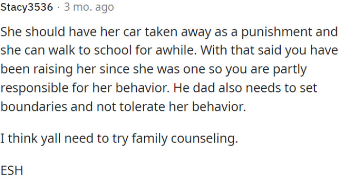 OP needs to consider family counseling.