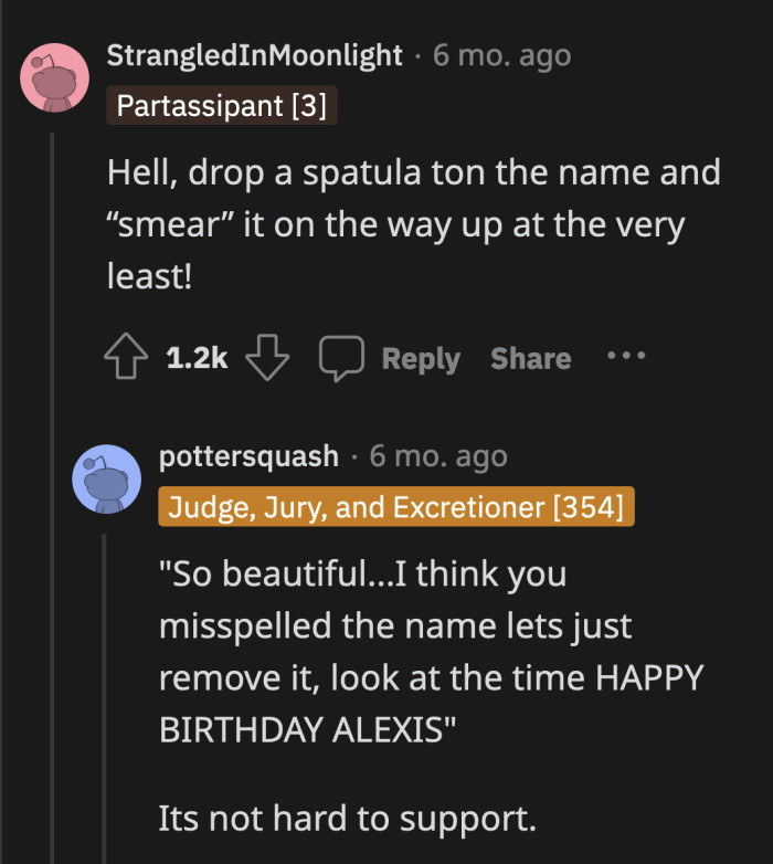 Even If Grandma Baked and Decorated Everything, Smearing the Wrong Name Wouldn't Have Been a Hard Thing for Aunt to Do.