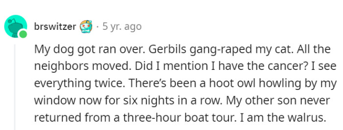 Have fun with replying to her, OP. Like we said, one-up her!