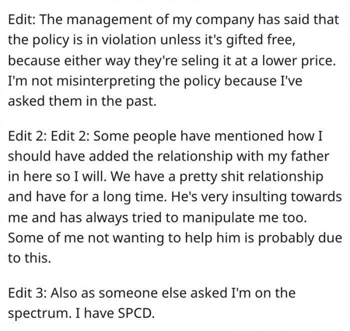 While she only wants to follow the company's policies to the letter, Redditors noticed another issue.