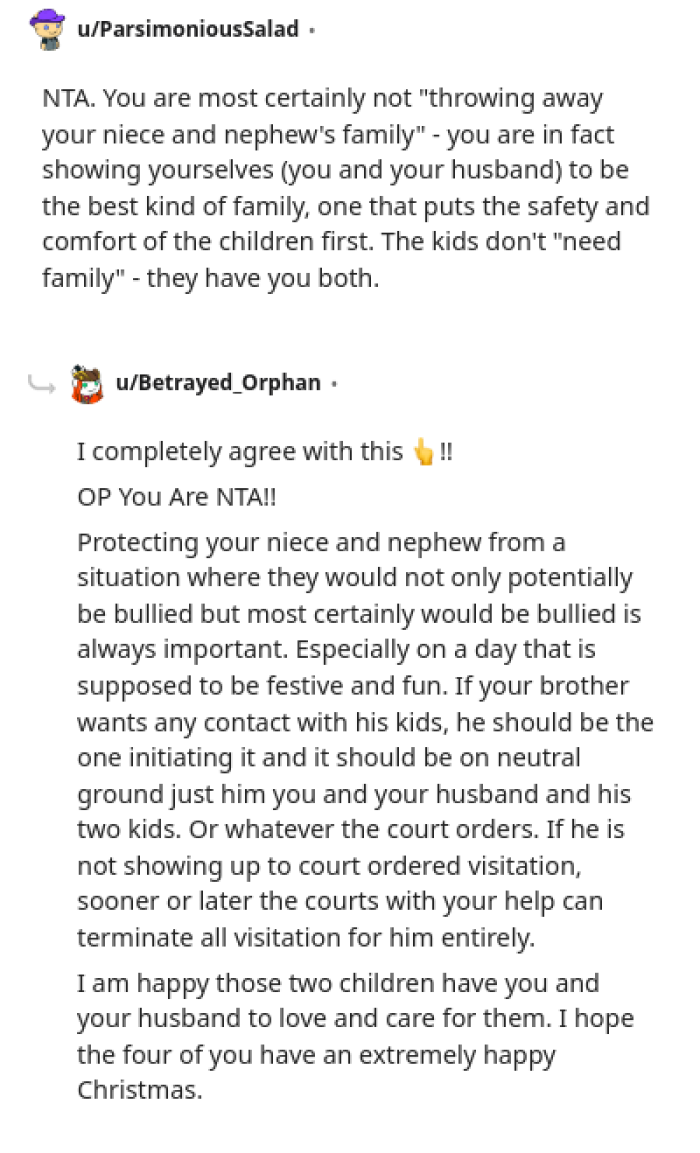 OP's brother decided to leave them behind for his new wife