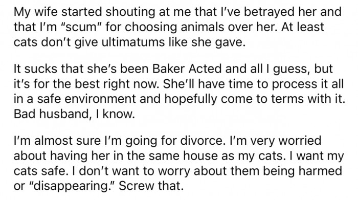 He is contemplating divorce after this whole scandal.