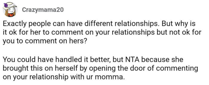 I wonder how long OP put up with the petty comments before snapping back, though