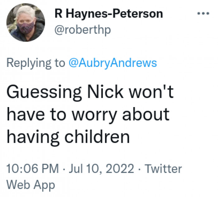 12. With a tweet like that, the chances aren’t looking too good.