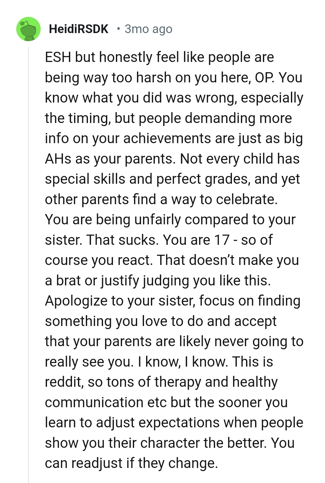 Not every child has perfect skills and perfect grades