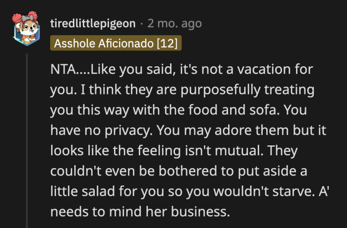 Redditors believe their treatment of OP is not an innocent slip-up; perhaps they don't like her.