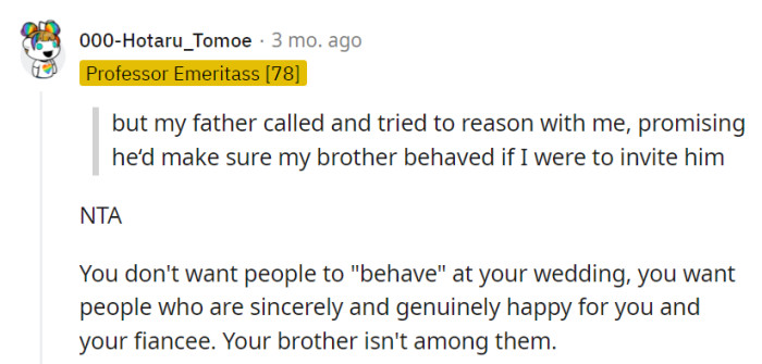 A wedding isn't a stage for 