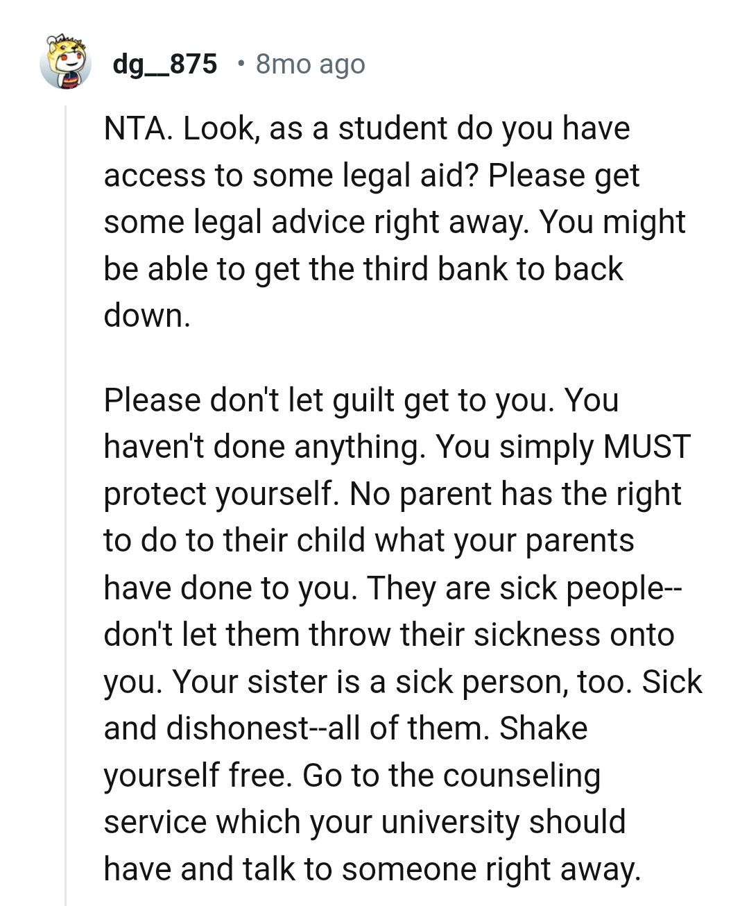 Does the OP have access to some legal aid?