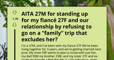 Man Refuses “Family” Cruise After His Mother Bans His Fiancée From Coming