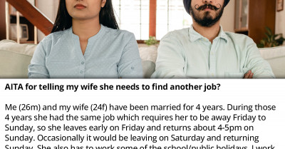 Insecure Husband Wants His Wife To Get A Second Job Because She Has "Too Much Free Time"