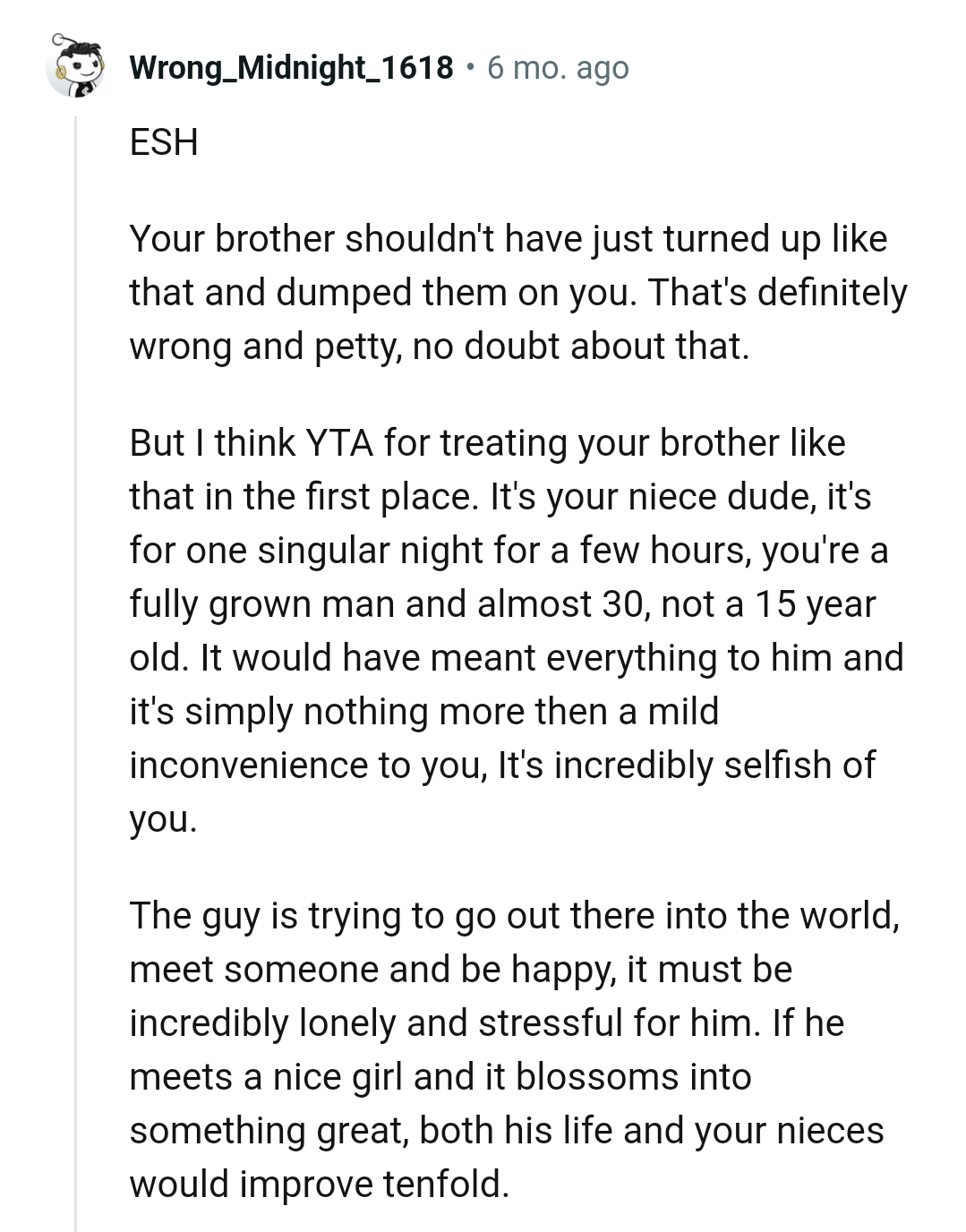 That's wrong and petty