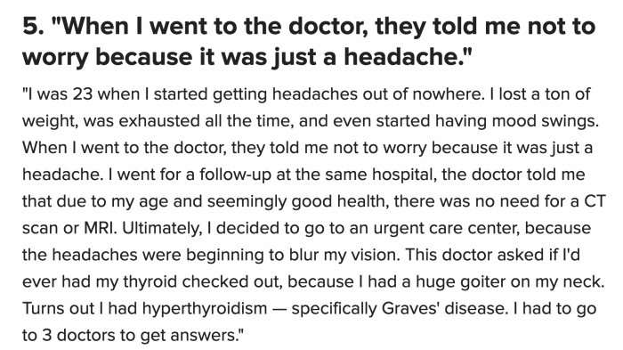 5. When you are already sick but need to go to the clinic hoping to get answers.