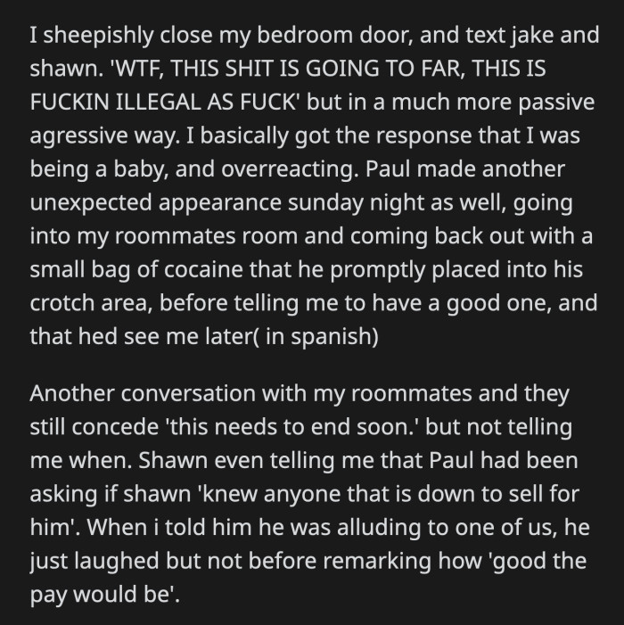 OP wasn't too happy to learn that Paul was now looking for someone who was 