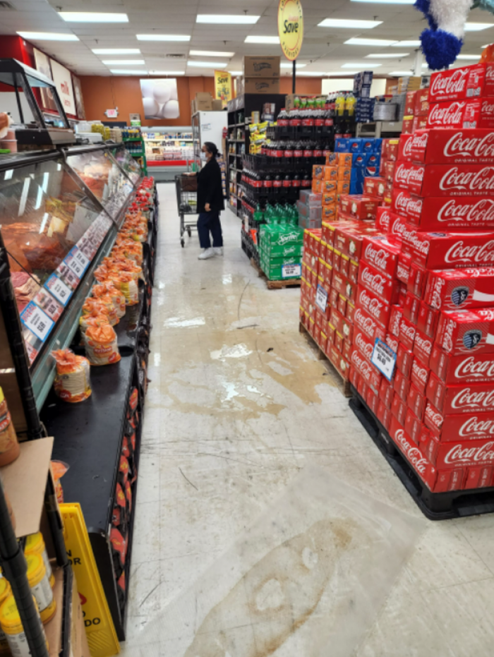 18. “I was standing in the grocery store when the ceiling tile above me fell, hit me in the head, followed by a few gallons of dirty water. I was completely soaked, and employees didn't do anything.”