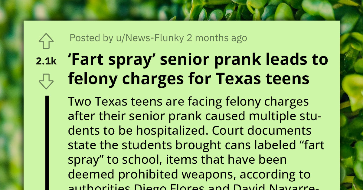 Prank Gone Wrong As Texas Teens Face Felony Charges Following Fart Spray Incident That Left 7 Students Hospitalized