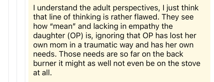 The parents are ignoring many important aspects that deeply impact OP's life.