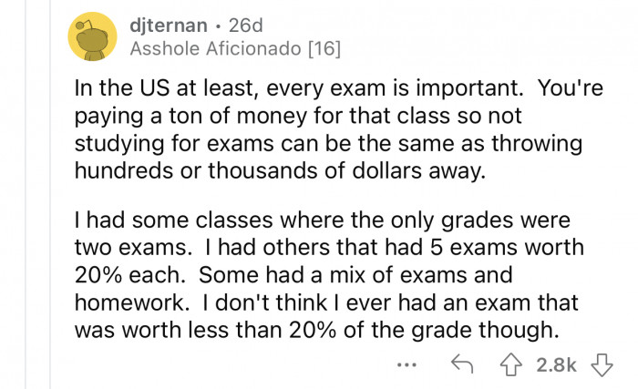 Not studying could cost you a significant amount of money.