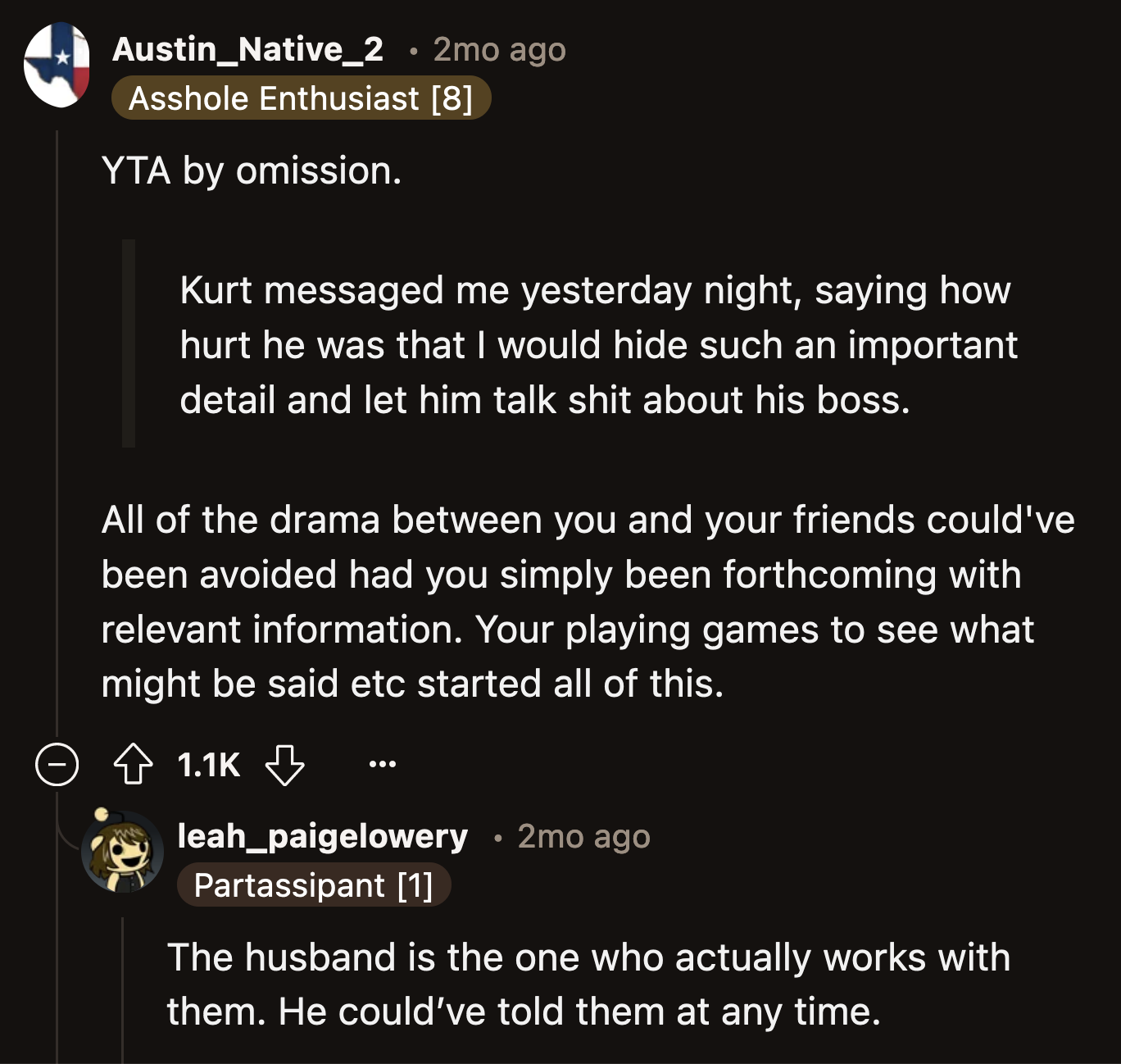 Her husband's friends would always wonder if OP had told her uncle yet. They would walk on eggshells around her to keep their jobs secure.