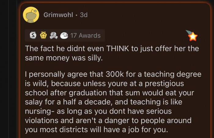 It's quite expensive, but he should have at least considered it.