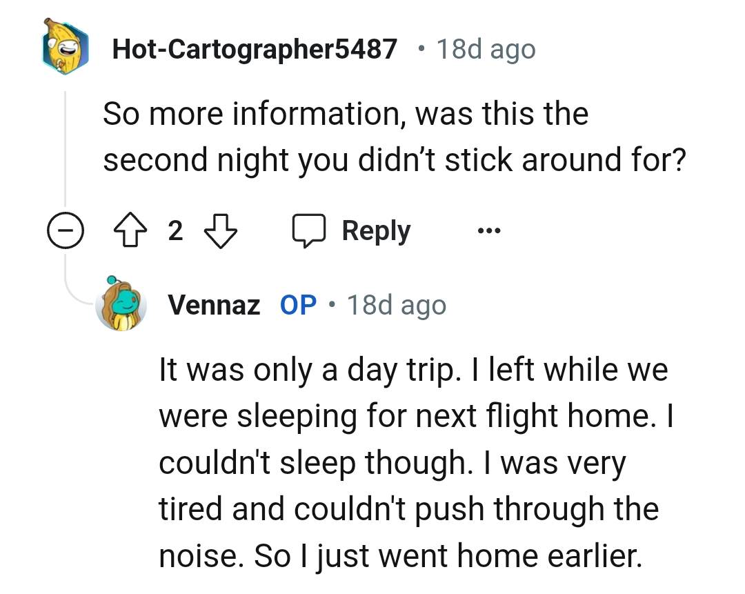 The trip was only for a day