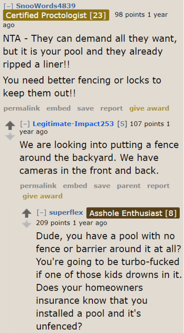 The OP finally plans to install a fence. It's for everyone's benefit, even if the parents don't see it that way.