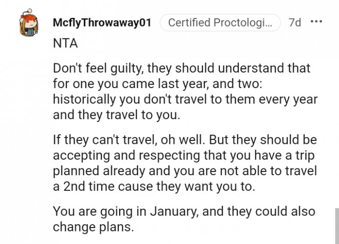 They should accept and respect your decisions