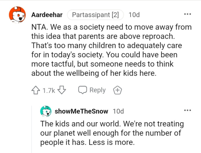 Someone needs to think about the well-being of her kids