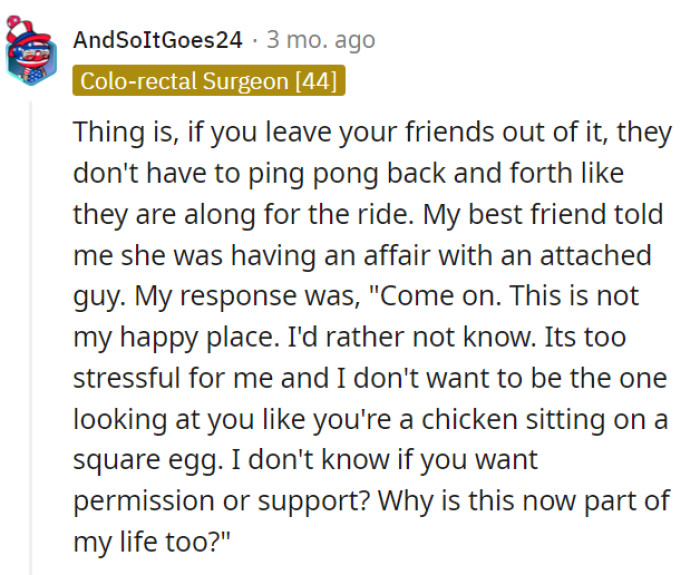 Leave us out of that mess!