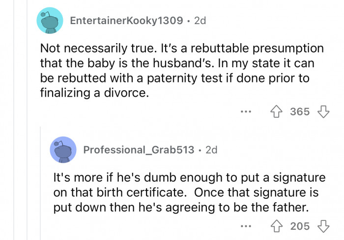 The brother should take a paternity test before going through with anything.