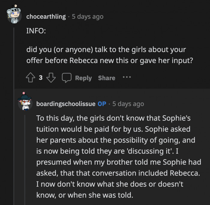OP Said She Assumed That Charlie Looping Rebecca In, but It Is Now Quite Clear She Wasn't Involved with the Decision Early On