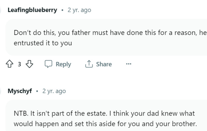 Dad knew what would happen