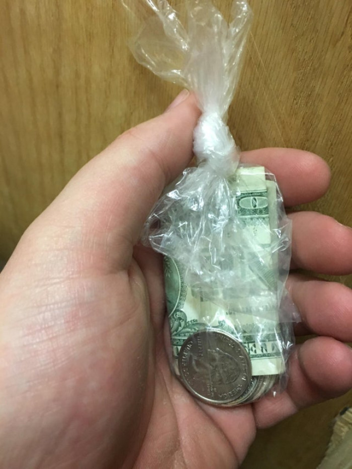 21. “It was dark out; he handed me this as a tip, and I tried to ‘act cool’ because I genuinely thought I had just been tipped drugs.”