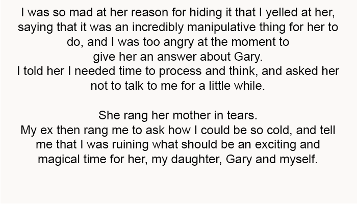 I was so mad at her reason for hiding it