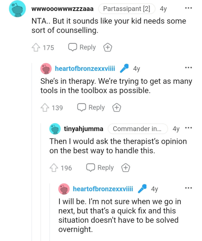 The OP kids might need some counseling