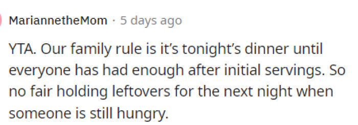 This person shared their opinions and how they decide to handle these types of situations in their own home.