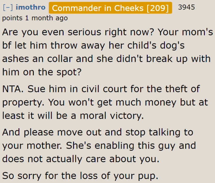 It makes us wonder why the mother is still in a relationship with this vindictive guy.