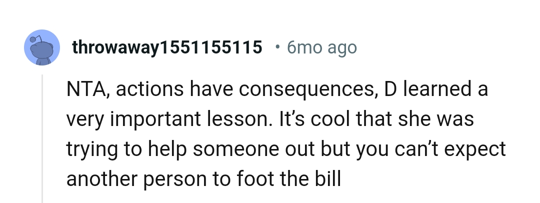 You can't expect someone else to foot the bills