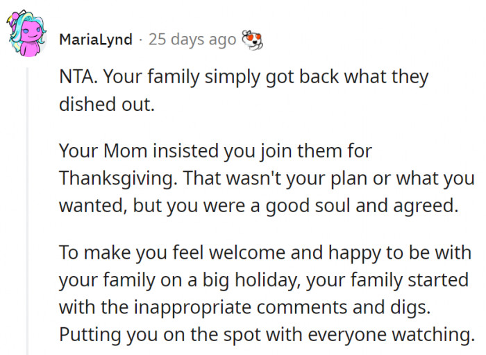 8. It was supposed to be a nice dinner