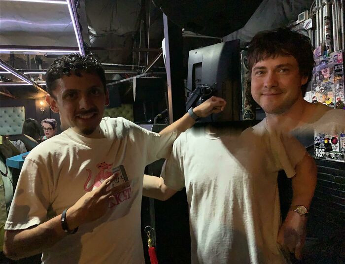 "Met Andrew Wanwyngarden Of MGMT, But The Person Who Offered To Take The Photo Took This"