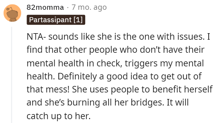 Using the people around her